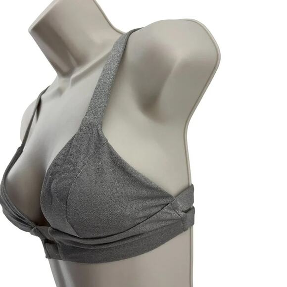 Vitamin A Neutra Bikini Bralette Top Silver Grey Strappy Back Womens Small - Picture 2 of 4